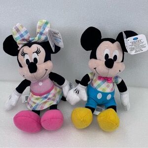 Disney Mickey & Minnie Mouse Easter Spring Plush Small 9” 2023 Just Play